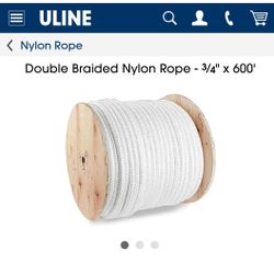 400'+ Of 3/4"  Double braided nylon Rope From Uline