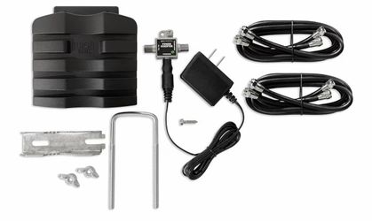 Antennas Direct ClearStream Juice Plus Preamplifier for TV Antennas, UHF VHF FM, 4K 8K UHD NEXTGEN TV Ready, Weatherproof housing (Black)