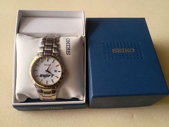 Seiko Two-Tone Watch with Swift Logo