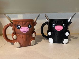 Set of (2) Animal Ice Cream Pint Holder 3D Printed Cozy Sleeves - Hyland Cows