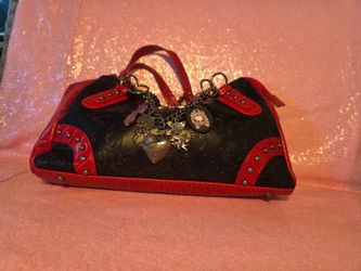 Ed Hardy Black and Red Handbag
