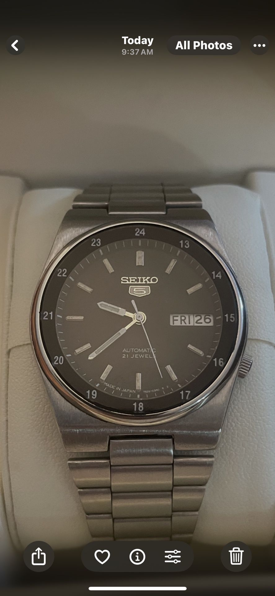 Vintage Seiko 5 Railway Automatic