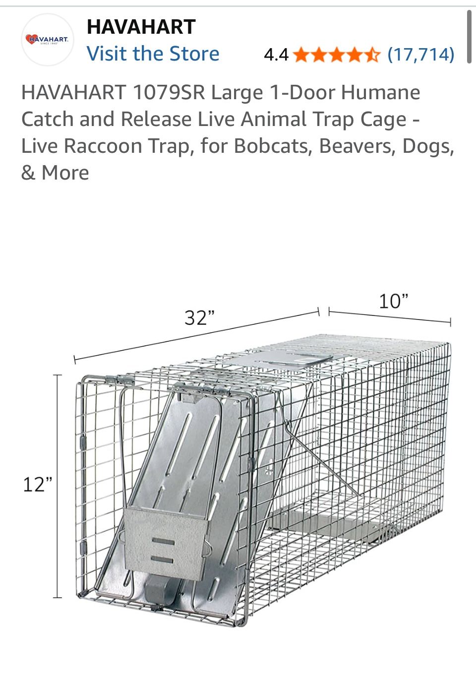 Animal Trap Cage - New In Box