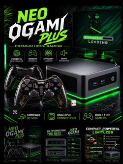 Retro Gaming + 40 000 games Neo Ogami  Mini Gaming PC with Controllers