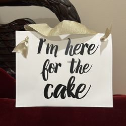 Wedding Sign With Gold Ribbon