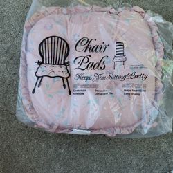 Two 4 Set  Chair Pads 4 Pc Pink 4 Pc Multicolor