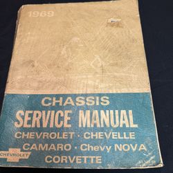 1969 Chevrolet Camaro Chevelle Corvette nova manual parts repair book