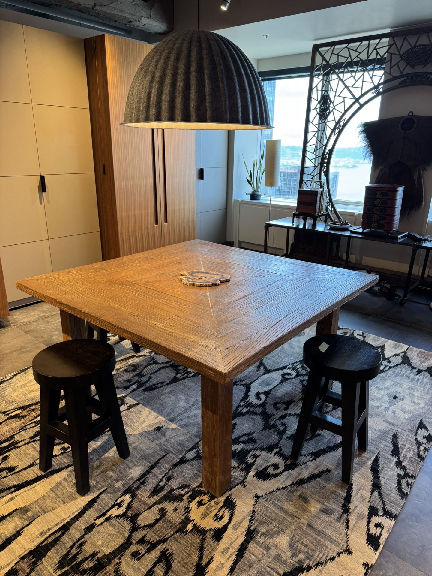 Rustic Wood Square Table