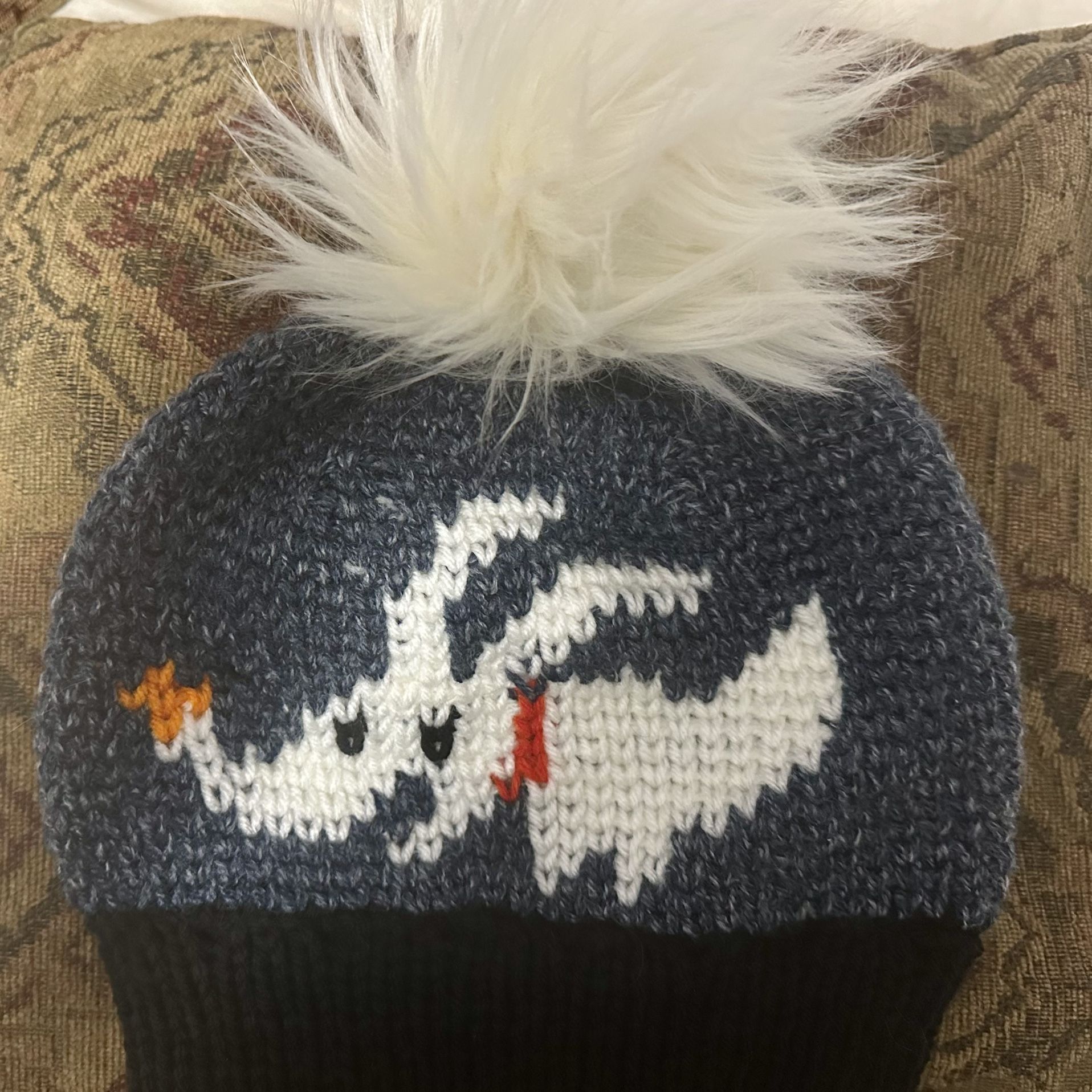 Handmade crochet nightmare before christmas Zero beani