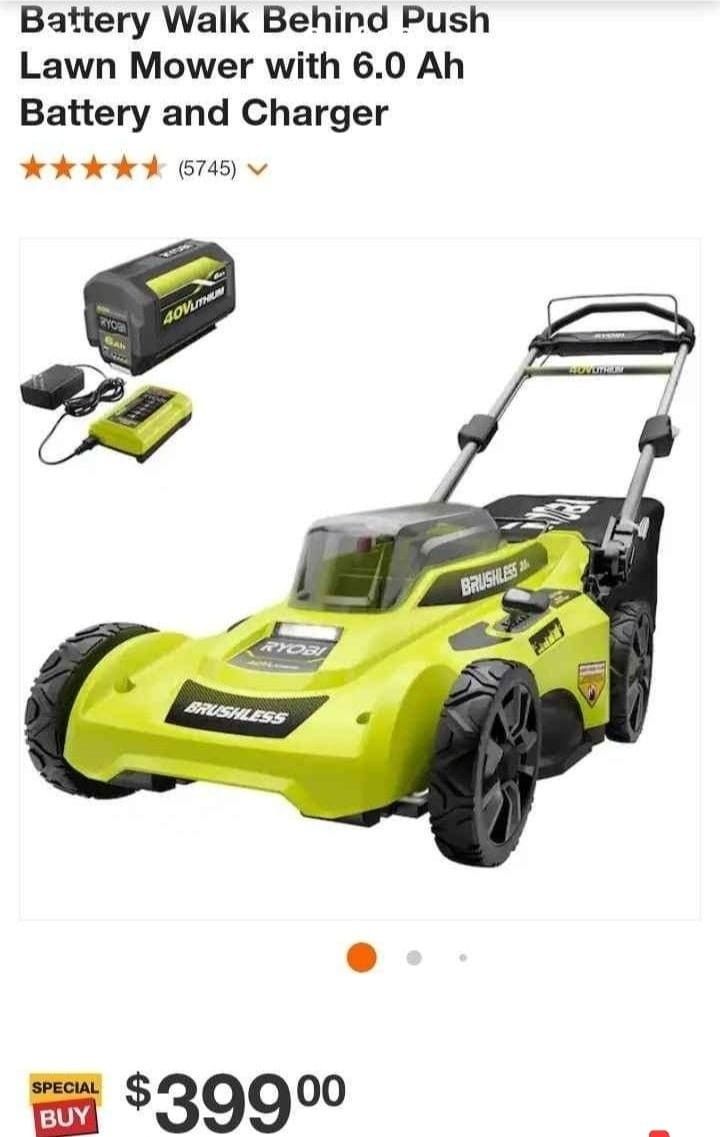 20" 40V BRUSHLESS WALK BEHIND LAWN MOWER