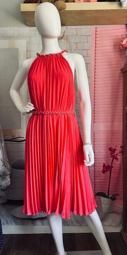 White House Black Market Pleated Halter Dress