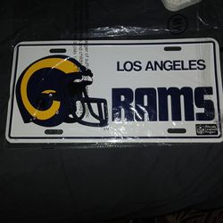 LA RAMS license  plate