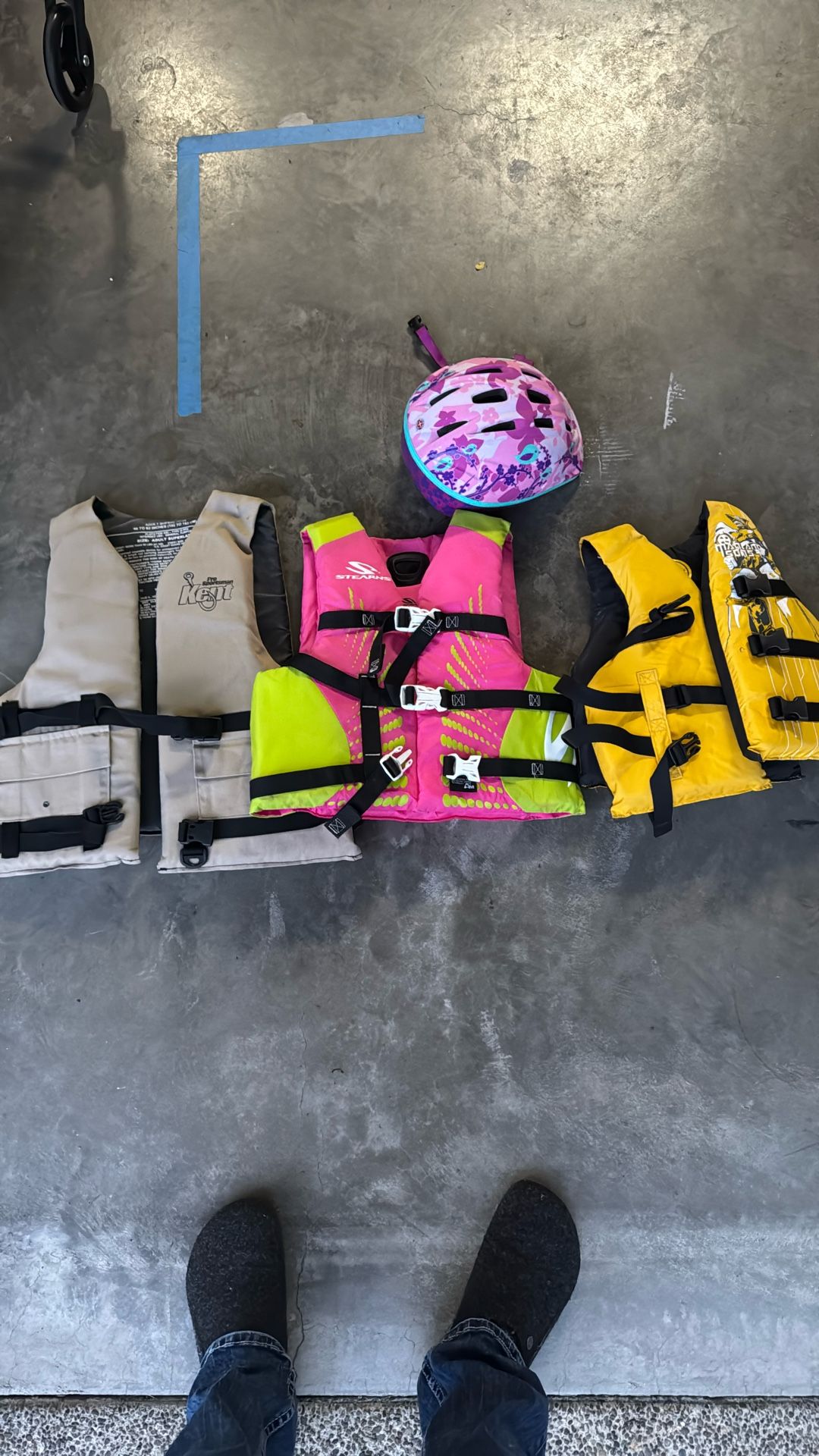 Youth, Teen, Adult Sized Life Jackets And Youth Bike Helmet