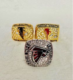 3 Pcs Atlanta Falcons Fan Rings
