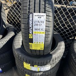 215/55/17 Atlander  New Tires Set Of 4 Installed And Balanced Set De 4 Llantas Nuevas Instaladas Y Balanceadas