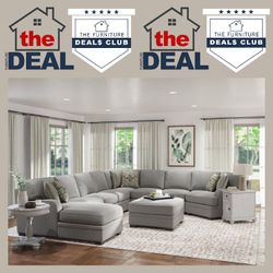 OVERSIZED CUDDLER SECTIONAL WITH CHAISE: $700 OFF OF PRICE TAG!