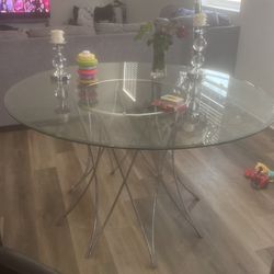 Round Glass Table
