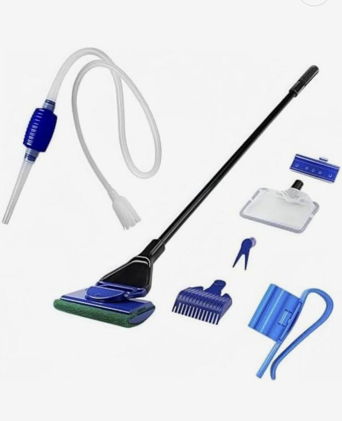 Fish Tank Net 5 in 1 Cleaning Set Fish Tank Cleaning Tools, Fish Tank Cleaner,Fish Tank Siphon,Tank Cleaning kitAquarium Water Change Aqu