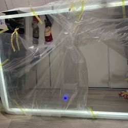 L.E.D. Mirror Bracket Mounts And Hardware Included mirror is brand new taking out of box for pictures only asking $100