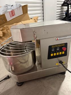 Commercial Food Mixer, 10.5Qt Capacity, 750W Dual Rotating Dough Kneading Machine with Food-grade Stainless Steel Bowl, Security Shield & Timer Includ