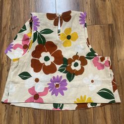 Sezane Loren Blouse in Sol Print FR36/US4