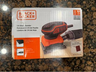 Used Black & Decker 1/4 Sheet Orbital Sander - Model BDEQS300