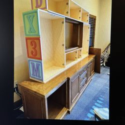 Bench & Cabinet Kids Storage Set