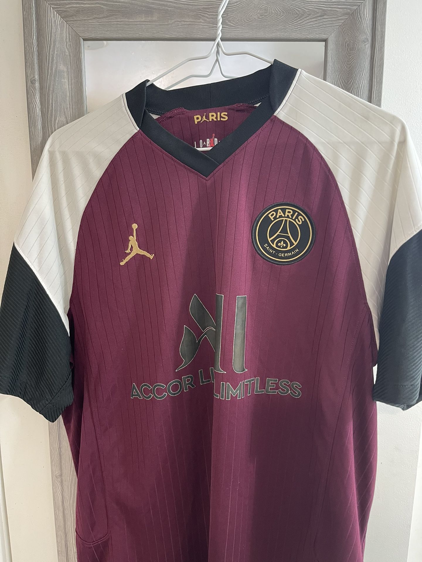 Jordan paris saint germain jersey mbappe Maroon 2020/21 Vapor Match