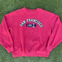 Vintage Gear For Sports Big Cotton San Francisco Embroidered Crew Neck Size L