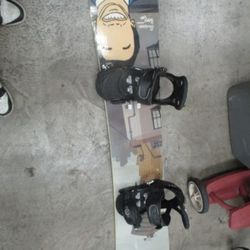 Used Peter Line Division Series 158CM Snowboard W/ Burton Bindings ( Read The Description)