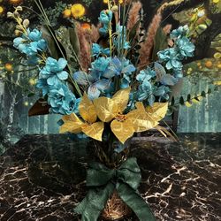Beautiful Handmade Faux Flower Arrangement.  