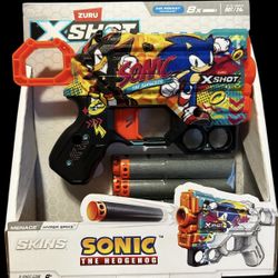 XSHOT Skins Menace Blaster - Mega Sonic Skin (8 Darts) by ZURU, for Ages 8+