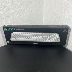 Logitech MX Keys S Wireless Bluetooth Keyboard w/ Smart Illumination - Pale Grey