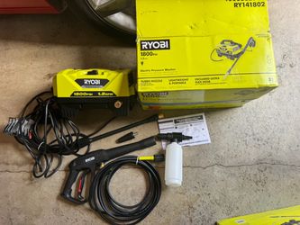 New Ryobi 1800psi Electric Pressure Washer. Must Pick Up