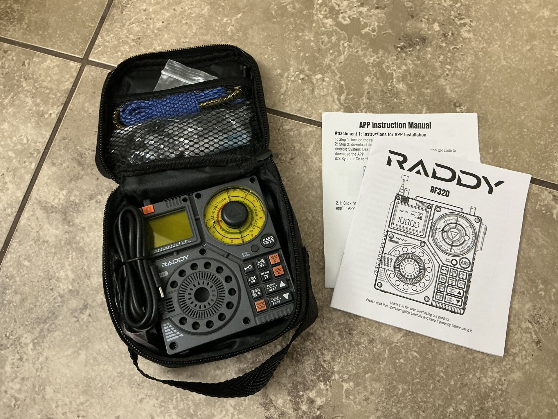 Raddy RF320 APP Control Shortwave Radio, AIR/FM/AM/VHF/SW/WB Receiver, Portable Radio Rechargeable