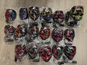 LED Light-Up Halloween Masks Bulk Lot