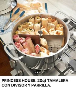 Princess House tamalera con divisor 20 qt