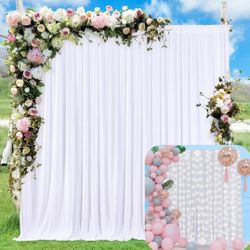 10ft X 10ft White Backdrop Curtain 