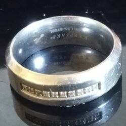 Stainless Steel Men's Ring Size 12