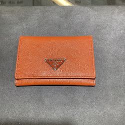Orange Prada Wallet