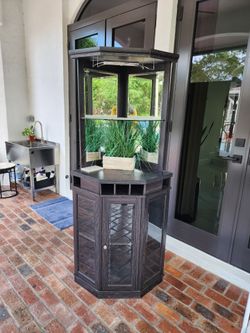 CABINET – MIRRORED DISPLAY & WINE STORAGE – $210