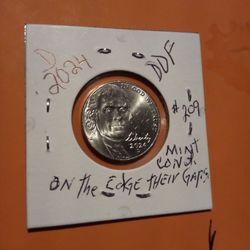 2024<D>…Thomas Jefferson 5 Cents…DDF/DDR. #209.