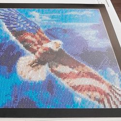Patriotic Eagle Diamond Art Painting With Magnetic Frame 