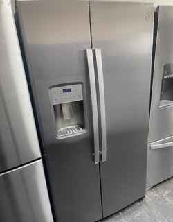 GE Slate Side by Side Refrigerator w/ Ice Maker + Digital Dispenser