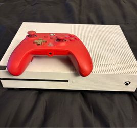Xbox One S Console with Red Controller