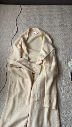 Long cream color cardigan