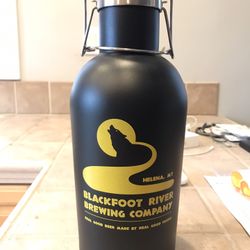 Blackfoot River Brewing Co. 2L Beer Growler (Brand New)