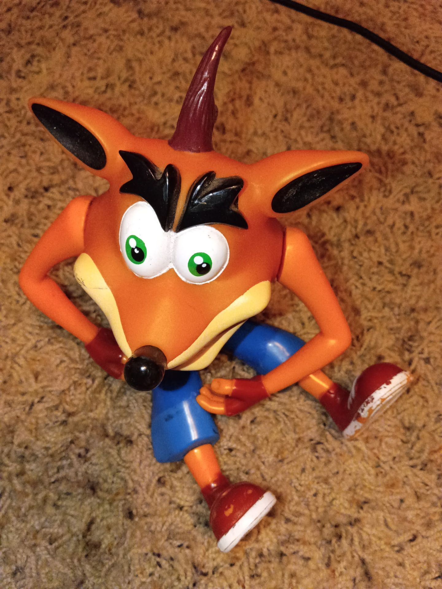 Crash Bandicoot Sitting 5.5in Figure From RC Crash Team Racing GoKart (2000)