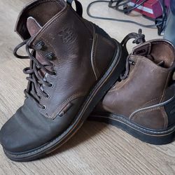 Georgia Boot AMP LT Power Wedge Composite Toe Work Boot Brown Size 11.5 (heat resistant)