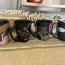 Disney Villains Coffee Cups Set Of 4.